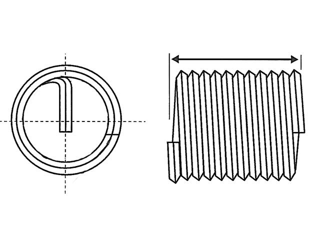 d1 = M10x1,5 (závit); L = 2,5D (mm); 